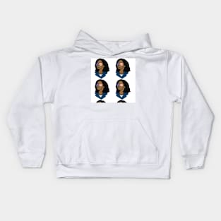 Kamala Harris Wearing Patriotic Sunglasses Kids Hoodie